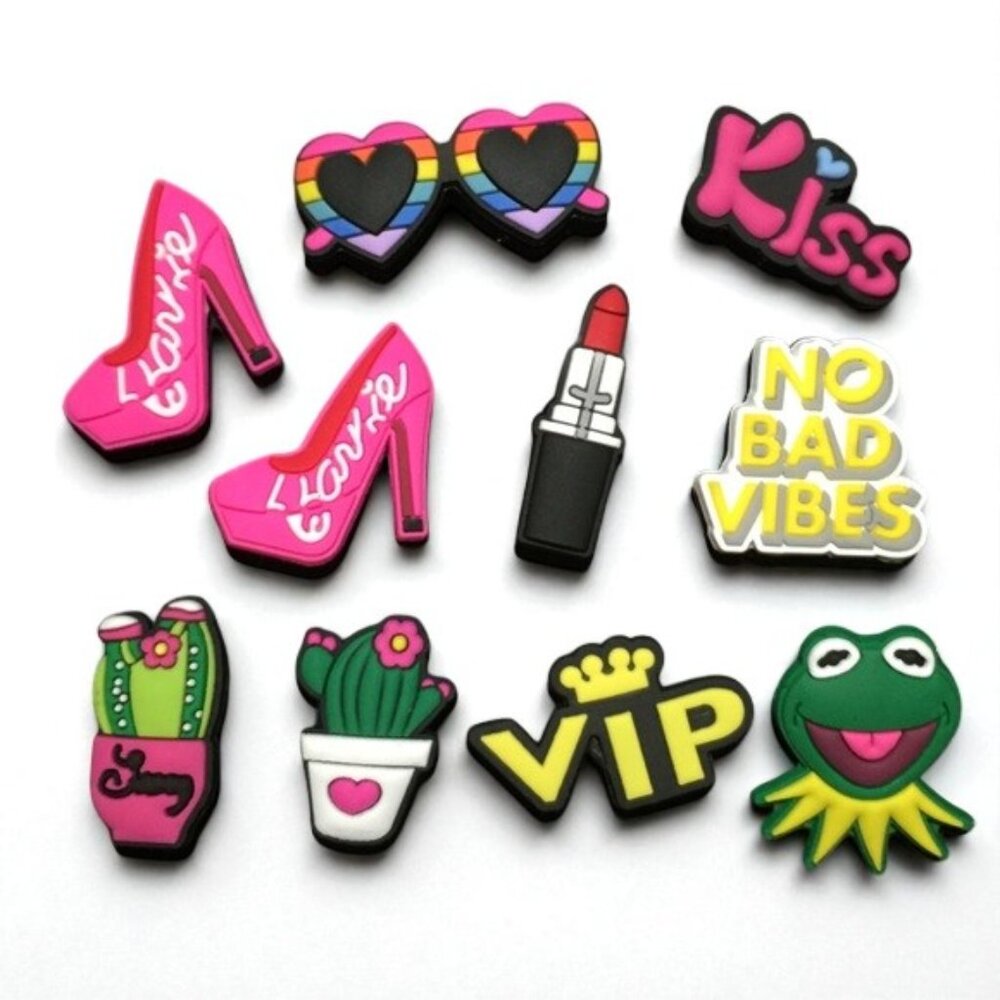♡♡ Set of 10pcs High heels Lip Stick Shoe Charms